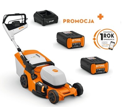 Stihl RMA 453.3 PV Kosiarka akumulatorowa, zestaw z akumulatorami x 2 AP 300 S i ładowarką AL 301 