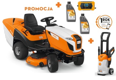 Traktor STIHL RT 5112 Z Wydajny traktor ogrodowy ze zsynchronizowanym zespołem tnącym RT5112Z + PROSTOWNIK + OLEJ + MYJKA