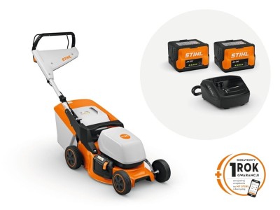 Stihl RMA 243.3 Kosiarka akumulatorowa, zestaw z dwoma akumulatorami AK20 i ładowarką AL101